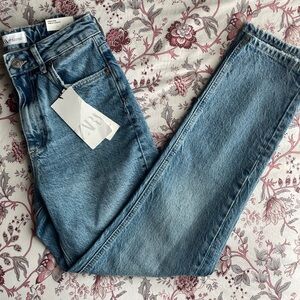NWT Zara High Rise Slim Straight Ankle Jeans Size 4 Minimalist Quality Denim